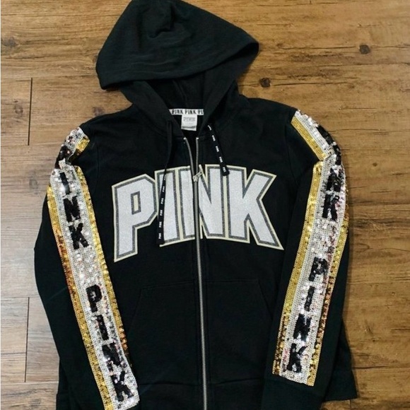 PINK VS BLING GLITTER HOODIE
LARGE - Picture 2 of 5